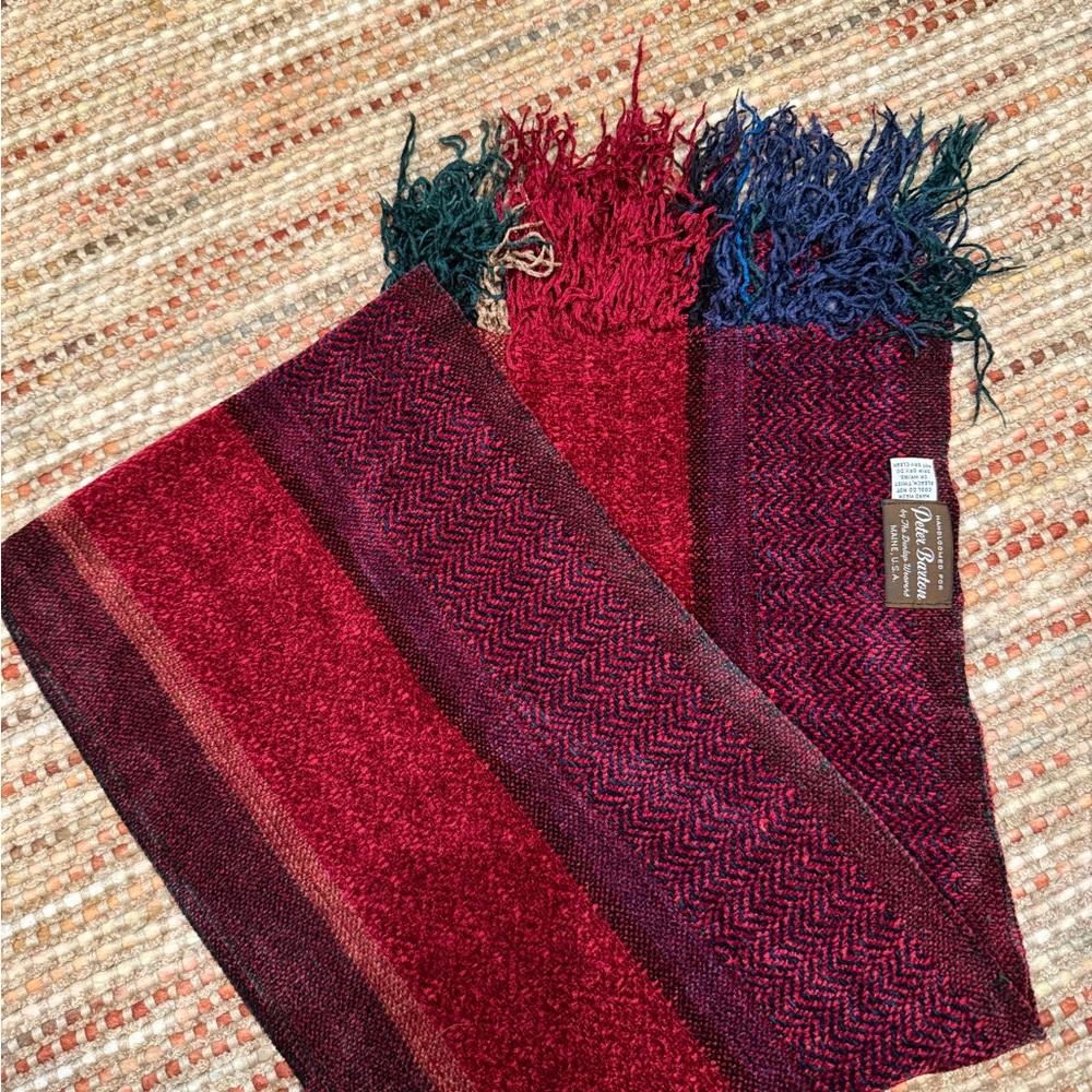 Elegant Red and Blue Scarf